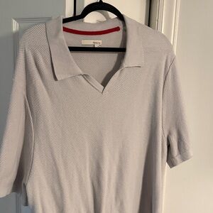 Men's Gray Sweater Style Polo